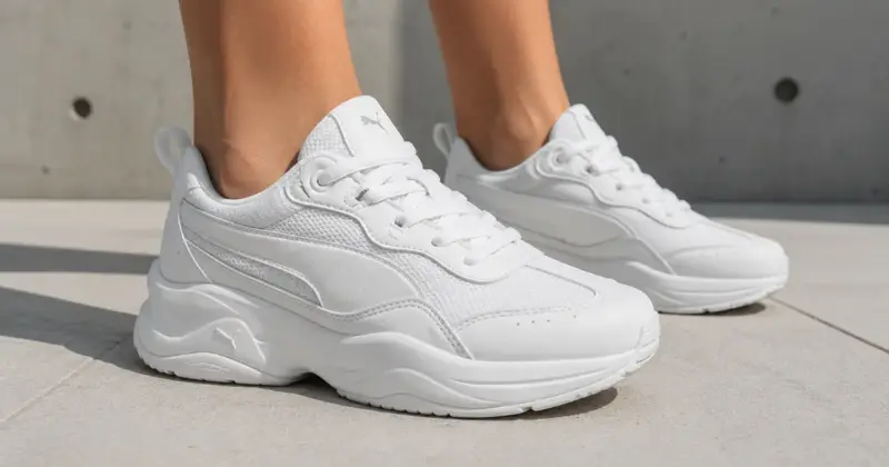 Zapatillas PUMA Cilia Mode blancas: estilo ochentero y comodidad premium por 26€ con 60% de descuento