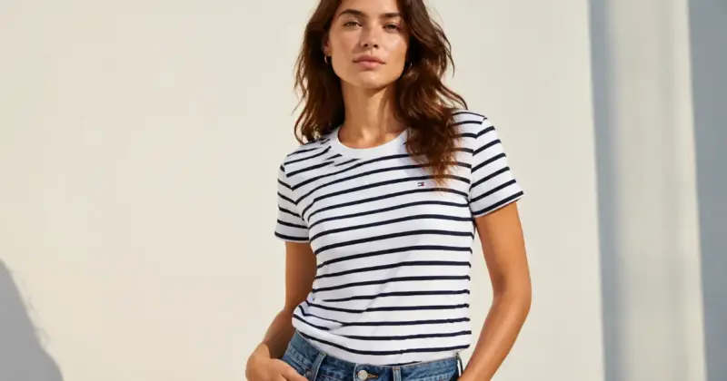 Camiseta Tommy Hilfiger Slim Cody para mujer: diseño estilizado con algodón regenerativo a 27,90 € (-44%)