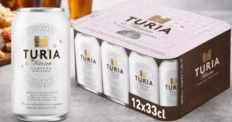 Pack 12 latas Cerveza Turia Märzen tostada 330 ml con 18% de descuento, solo 0,69 € cada una