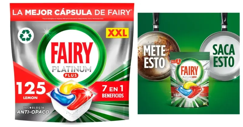 Pack de 125 Pastillas Fairy Platinum Plus Limón: Limpieza Impecable a 24,99€ con Gran Descuento en Amazon