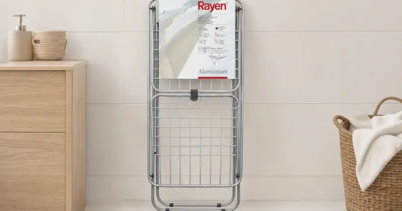 Tendedero plegable Rayen con alas y 20 m de espacio por 28 € con un 32% de descuento