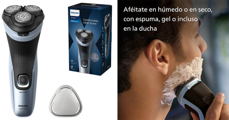 Afeitadora Philips X3053/00 con Cortapatillas, Afeitado Preciso y Cómodo al Mejor Precio