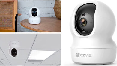 Cámara de vigilancia Ezviz CP1 2K con visión 360º y audio bidireccional por 29,99 € con descuento