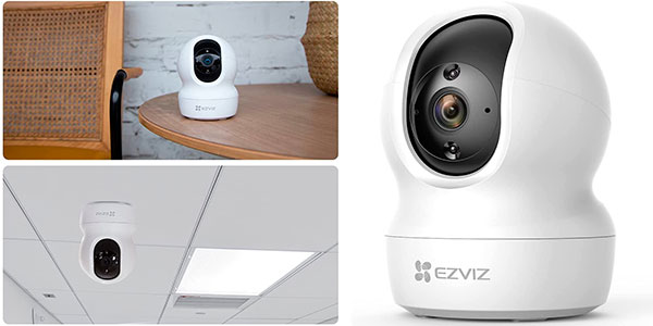 Cámara de vigilancia Ezviz CP1 2K con visión 360º y audio bidireccional por 29,99 € con descuento