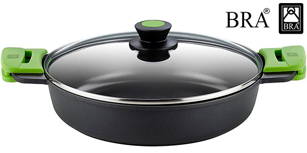 Cacerola baja Bra Prior de 24 cm con tapa de cristal: calidad y diseño a precio rebajado