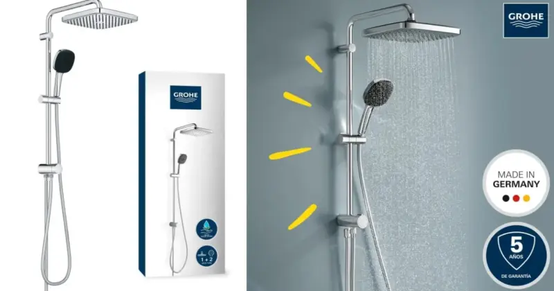 Ducha Grohe Vitalio Comfort 250 Flex: Versatilidad y Ahorro de Agua con un 11% de Descuento