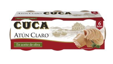 Pack de 6 latas de Atún Claro Cuca en Aceite de Oliva con 15% de descuento a solo 8,41 €
