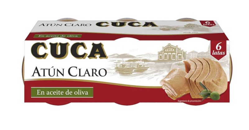 Pack de 6 latas de Atún Claro Cuca en Aceite de Oliva con 15% de descuento a solo 8,41 €