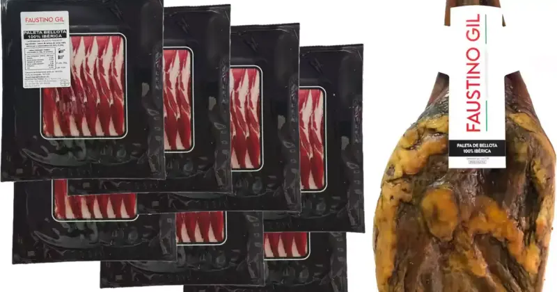 Pack de 7 Sobres de Paleta de Bellota 100% Ibérica Faustino Gil con un 48% de Descuento