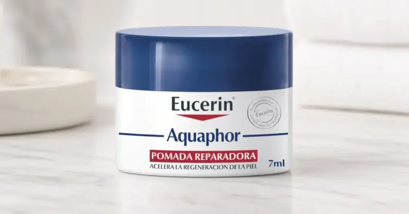 Eucerin Aquaphor Pomada Reparadora 7 ml con 48% de descuento para proteger y regenerar piel seca y labios agrietados