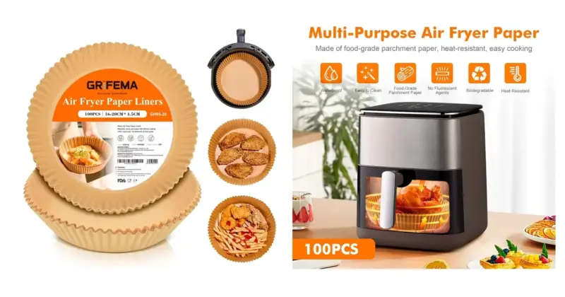 Pack x100 Papeles Antigrasa Grifema para Freidora de Aire por 5,99€: Cocina Más Limpio y Saludable