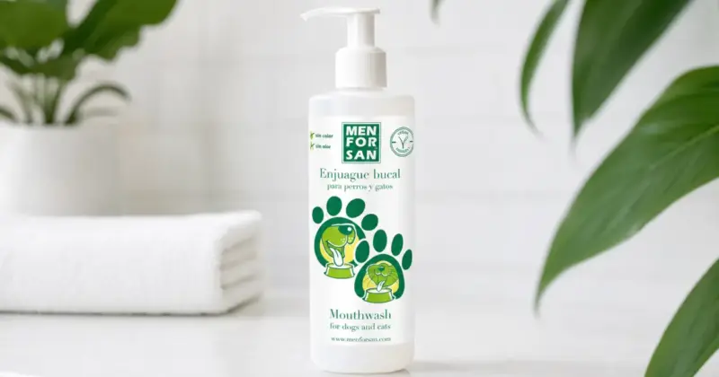 Enjuague Bucal Antisarro Menforsan para Perros y Gatos: Higiene Dental Fácil con 38% de Descuento