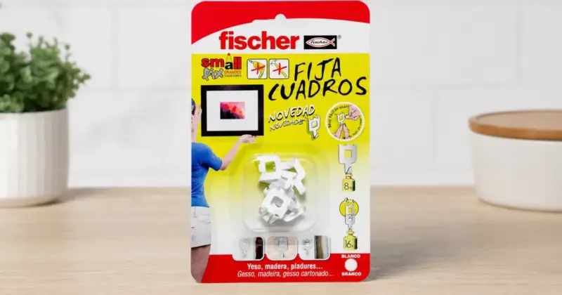 Pack de 8 ganchos Fischer para colgar cuadros sin taladro con 54% de descuento a 2,99 €
