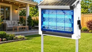 Lámpara Solar Antimosquitos Dnenellr para Exterior con 46% de Descuento y Rejilla de 4500V