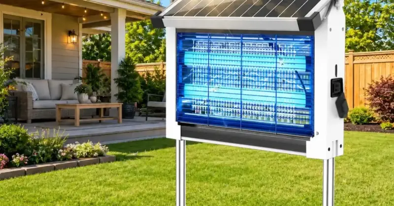 Lámpara Solar Antimosquitos Dnenellr para Exterior con 46% de Descuento y Rejilla de 4500V