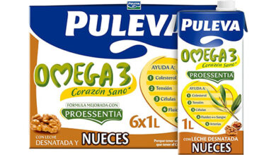 Pack de 6 litros de Leche Puleva Omega Proessentia 3 Nueces a solo 6,89 €: Nutrición con Omega 3 para tu día a día