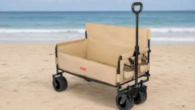 Carro de playa Flamingueo plegable con asiento y ruedas giratorias al 54% de descuento