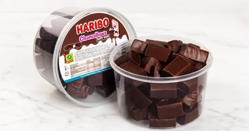 Espumas Dulces Haribo Chamallows SoftKiss 400 g con Chocolate al 47% de Descuento