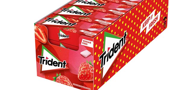 Pack de 24 Paquetes de Chicles Trident Fresh Sabor Fresa con Gran Descuento en Amazon