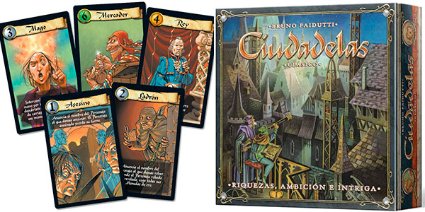 Juego de cartas Ciudadelas Clásico: estrategia medieval con un 20% de descuento y precio de solo 12,74 €