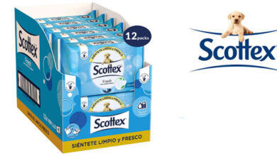 Scottex Fresh Papel Higiénico Húmedo Pack 12x38: Higiene y Frescura con un 47% de Descuento
