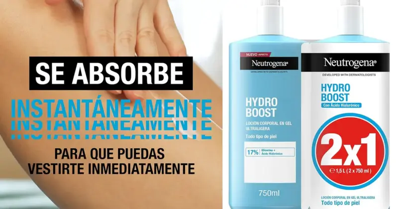 Pack x2 Lociones Corporales Neutrogena Hydro Boost 750 ml con Ácido Hialurónico a un Precio Imbatible