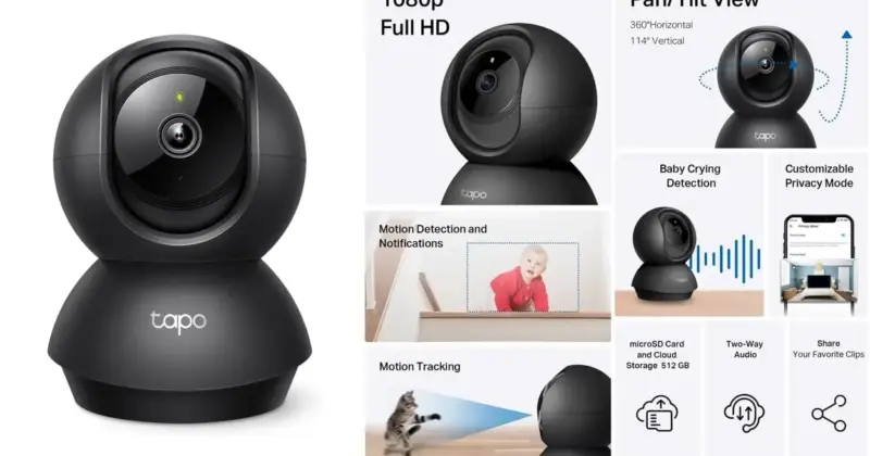Cámara Wi-Fi Tapo C201 con vídeo HD y visión nocturna: seguridad eficiente por 20,99 € con 30% de descuento