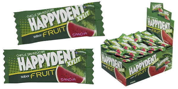 Caja de 200 chicles Happydent Sandía sin azúcar a precio irresistible