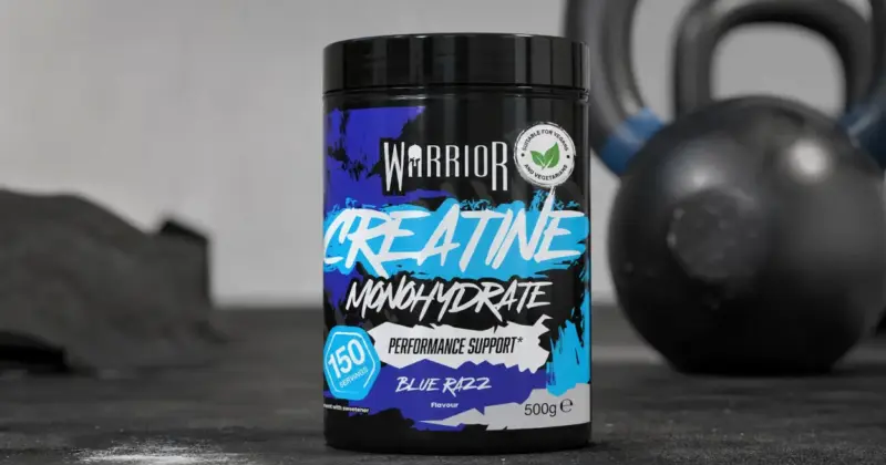 Creatina Warrior Monohidrato 500g con sabor frambuesa azul: potencia tu entrenamiento por solo 11,99€ con un 40% de descuento
