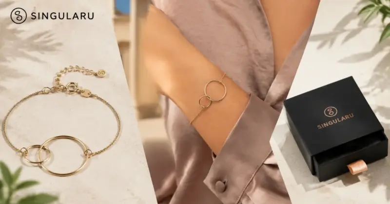 Pulsera Sister de Singularu en plata bañada en oro: símbolo de amistad con 45% de descuento