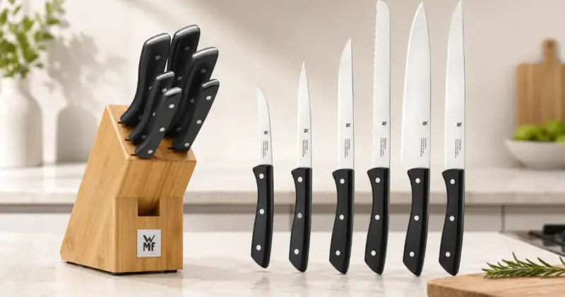 Set WMF Profi Select: 6 cuchillos con bloque de madera y afilado duradero desde 64,49 €