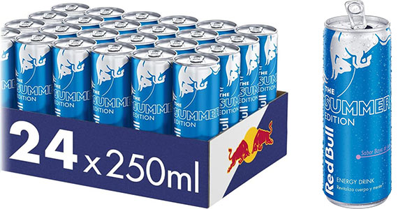 Pack 24 Latas Red Bull Summer Edition Baya de Junio 250 ml con 36% de Descuento, Energía y Sabor Refrescante