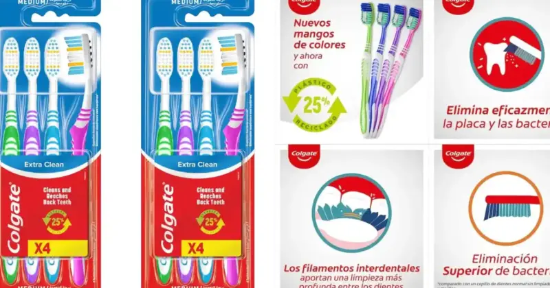 Pack 4 Cepillos de Dientes Colgate Extra Clean: Higiene Profunda a Solo 1,90 € con 36% de Descuento