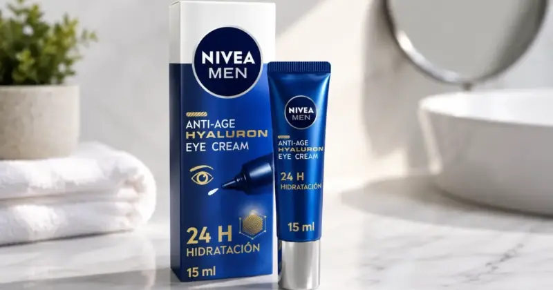 Contorno de ojos Nivea Men Hyaluron con ácido hialurónico: antiedad para hombre a sólo 7,56€ con 37% de descuento