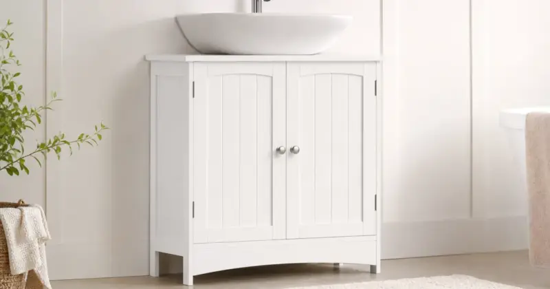 Armario bajo lavabo Vasagle BBC01WT: Estante ajustable y diseño compacto por solo 35,19€ con envío gratis