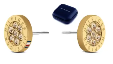 Elegancia diaria con los pendientes de botón Tommy Hilfiger en acero inoxidable con cristales, ahora con un 20% de descuento