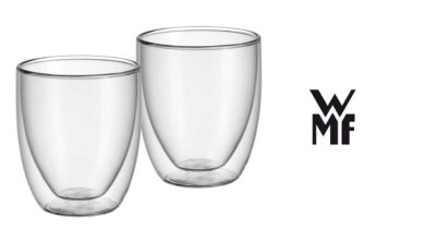 Vasos WMF Kult de doble pared: elegancia y aislamiento térmico por solo 12,69 € con 15% de descuento