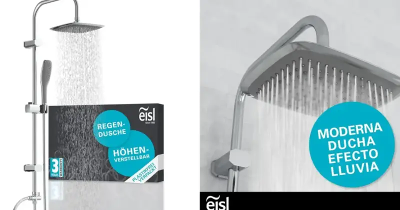 Conjunto de Ducha EISL Easy Fresh DX12006 con efecto lluvia a solo 39,59 € y envío gratis