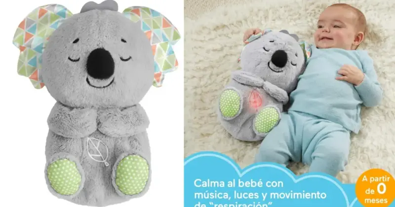 Peluche Fisher-Price Koala para Bebés con Música y Movimientos Calmantes por 15,30 € con 15% de Descuento