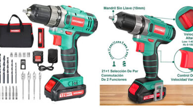 Taladro atornillador inalámbrico Hychika 12V con set completo de accesorios, potencia y batería de larga duración a precio imbatible