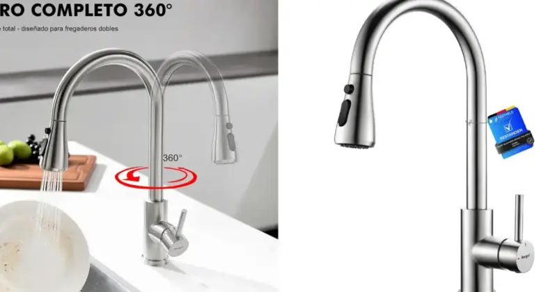 Grifo de cocina extensible Ibergrif M22137: práctico, resistente y con 14% de descuento en Amazon