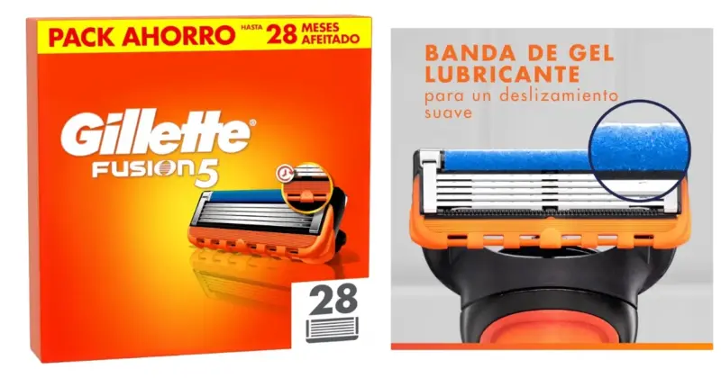 Pack de 28 Recambios Gillette Fusion5 Originales: Afeitado Perfecto y Duradero con 33% de Descuento
