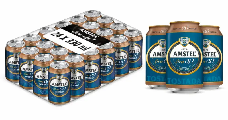 Pack x24 Amstel 0,0 Tostada 330 ml con un 38% de descuento a solo 12,50€