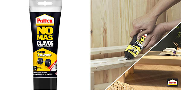 Adhesivo Pattex No Más Clavos 250g: Fijación instantánea con un 12% de descuento en Amazon