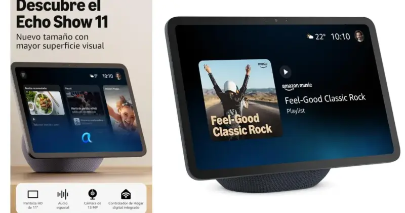 Amazon Echo Show 11 con pantalla Full HD y sonido envolvente por 165,28 € con un 39% de descuento