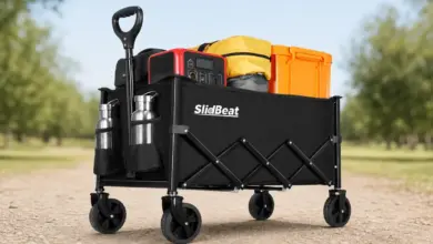 Carro plegable de transporte con ruedas todoterreno y mango ajustable por 37,99 € con envío gratis