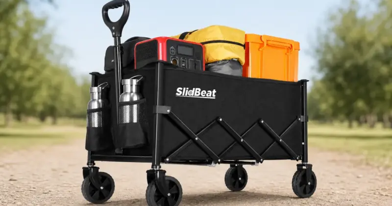 Carro plegable de transporte con ruedas todoterreno y mango ajustable por 37,99 € con envío gratis