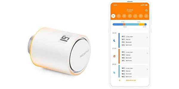 Válvula Inteligente Netatmo NAV-AMZ con Control Remoto para Radiadores - Ahorra Energía por 50,99 € con 21% de Descuento