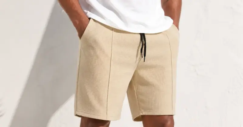 Pantalón corto Curluriy para hombre con textura gofre y bolsillos, ahora por 12,82€ con 29% de descuento