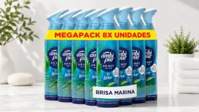 Pack de 8 Ambipur Brisa Marina con aroma fresco y natural: elimina olores por 18,99€ con 30% de descuento